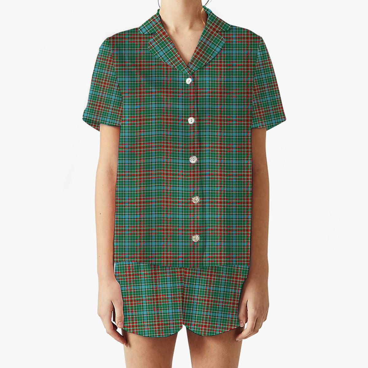 ScotsTee Shop Scottish Gayre Ancient Women's Short Sleeve Short Set Tartan Pyjama Set