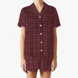 ScotsTee Shop Scottish Donald of Boisdale Modern Women's Short Sleeve Short Set Tartan Pyjama Set