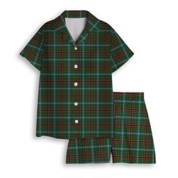 ScotsTee Shop Scottish Gayre Women's Short Sleeve Short Set Tartan Pyjama Set