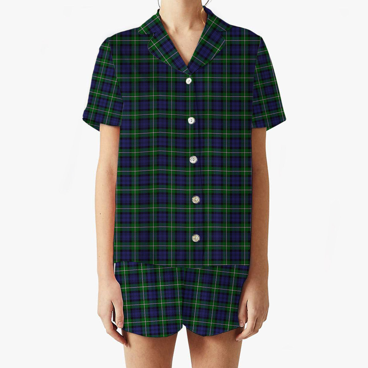 ScotsTee Shop Scottish Forbes Women's Short Sleeve Short Set Tartan Pyjama Set