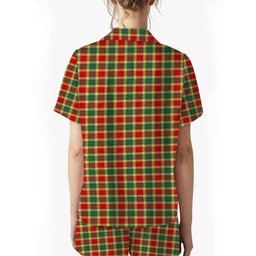 ScotsTee Shop Scottish Gibsone Modern Women's Short Sleeve Short Set Tartan Pyjama Set