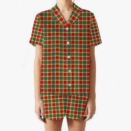 ScotsTee Shop Scottish Gibsone Modern Women's Short Sleeve Short Set Tartan Pyjama Set