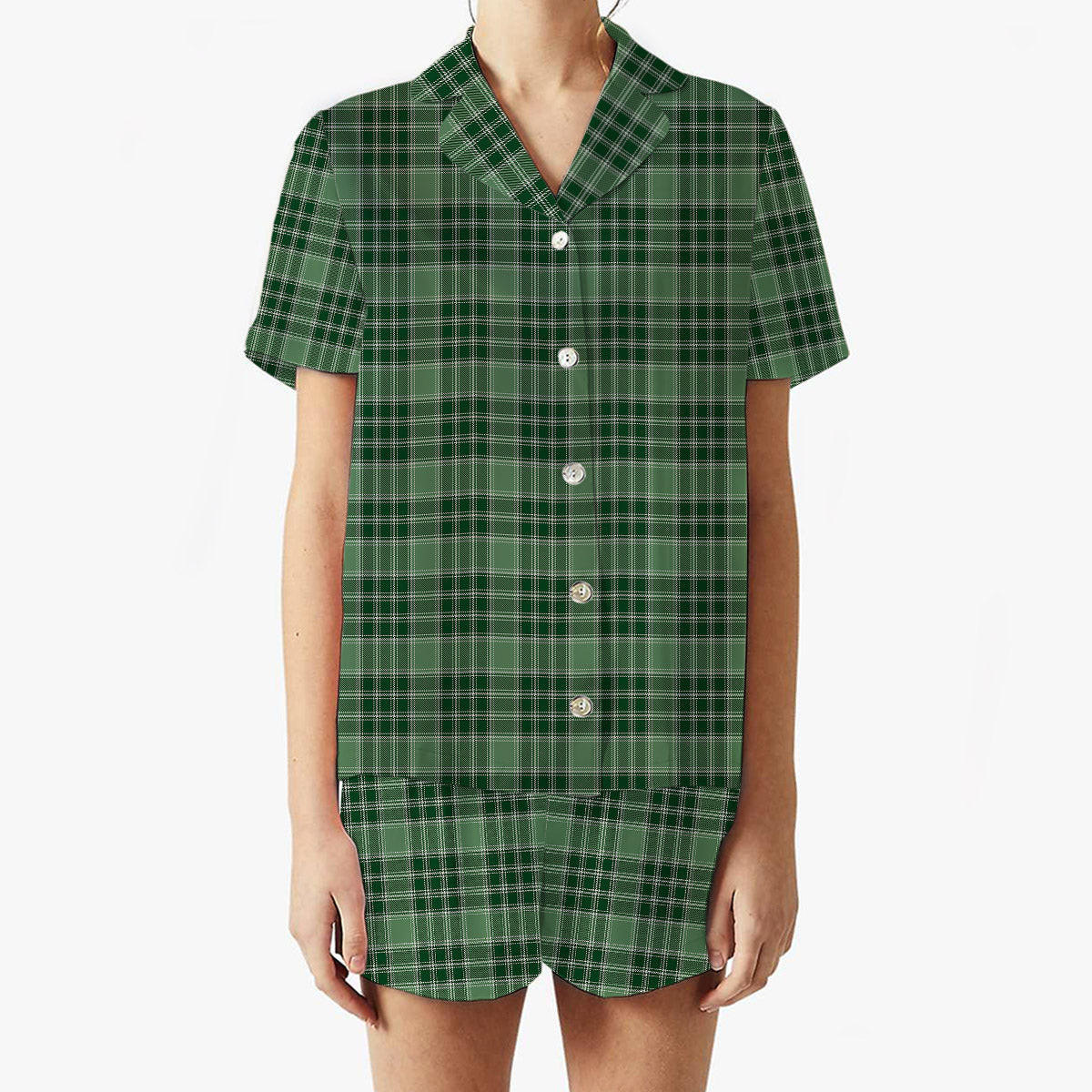 ScotsTee Shop Scottish Donald Lord of the Isles Hunting Women's Short Sleeve Short Set Tartan Pyjama Set