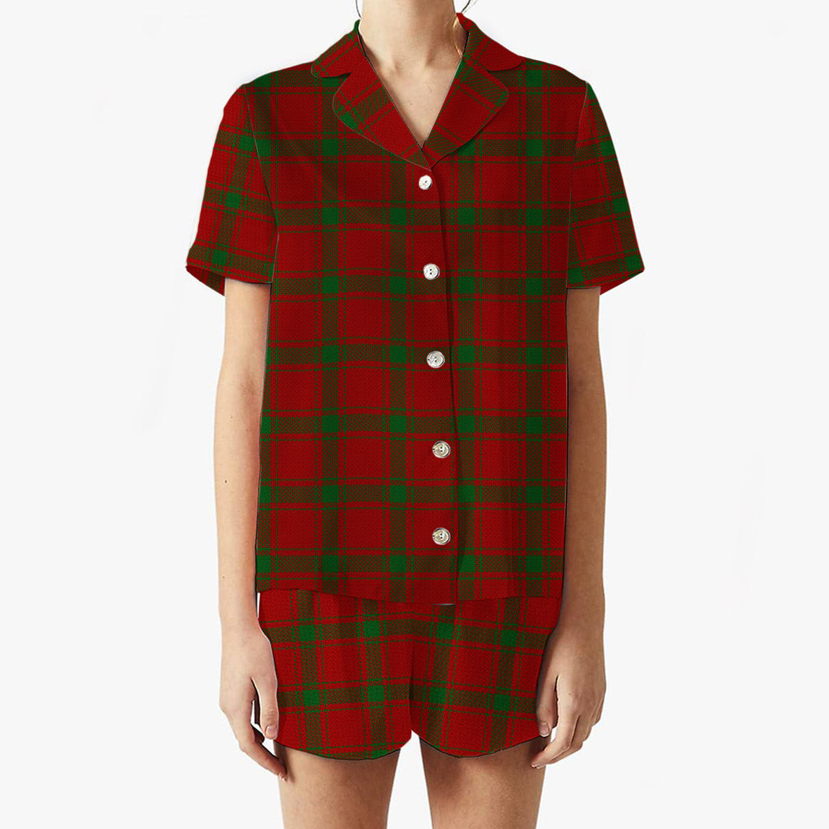 ScotsTee Shop Scottish Donald of Sleat Women's Short Sleeve Short Set Tartan Pyjama Set