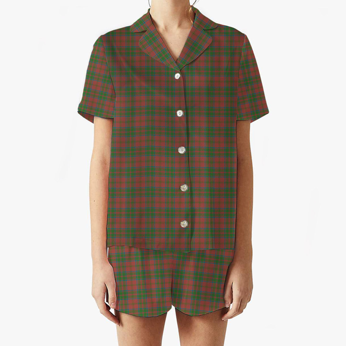 ScotsTee Shop Scottish Donald of Glencoe Ancient Women's Short Sleeve Short Set Tartan Pyjama Set