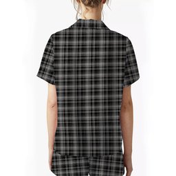 ScotsTee Shop Scottish Drummond Grey Clans Originaux Women's Short Sleeve Short Set Tartan Pyjama Set