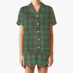 ScotsTee Shop Scottish Gayre Modern Women's Short Sleeve Short Set Tartan Pyjama Set