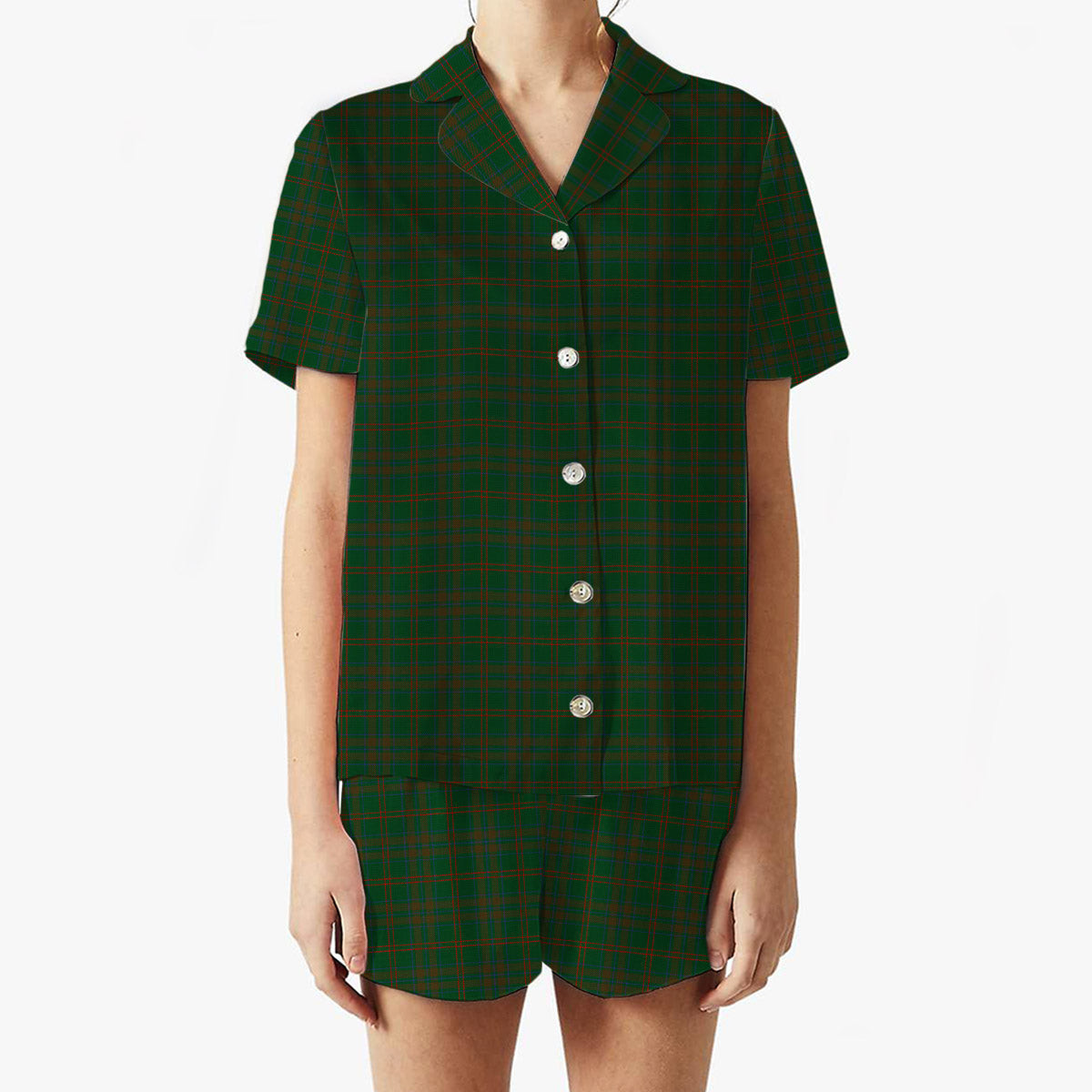 ScotsTee Shop Scottish Gayre Bodyguard Women's Short Sleeve Short Set Tartan Pyjama Set