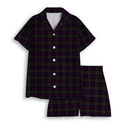 ScotsTee Shop Scottish Donald of Clan Ranald Women's Short Sleeve Short Set Tartan Pyjama Set
