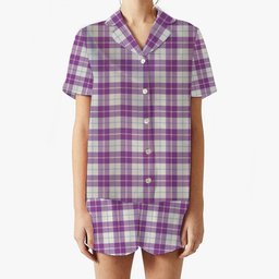 ScotsTee Shop Scottish Dunlop Dress Ancient Women's Short Sleeve Short Set Tartan Pyjama Set