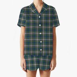 ScotsTee Shop Scottish Davidson of Tulloch Dress Ancient Women's Short Sleeve Short Set Tartan Pyjama Set