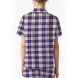 ScotsTee Shop Scottish Dunlop Dress Modern Women's Short Sleeve Short Set Tartan Pyjama Set