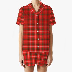 ScotsTee Shop Scottish Duke of Rothesay Modern Women's Short Sleeve Short Set Tartan Pyjama Set