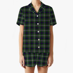 ScotsTee Shop Scottish Farquharson Dress Women's Short Sleeve Short Set Tartan Pyjama Set