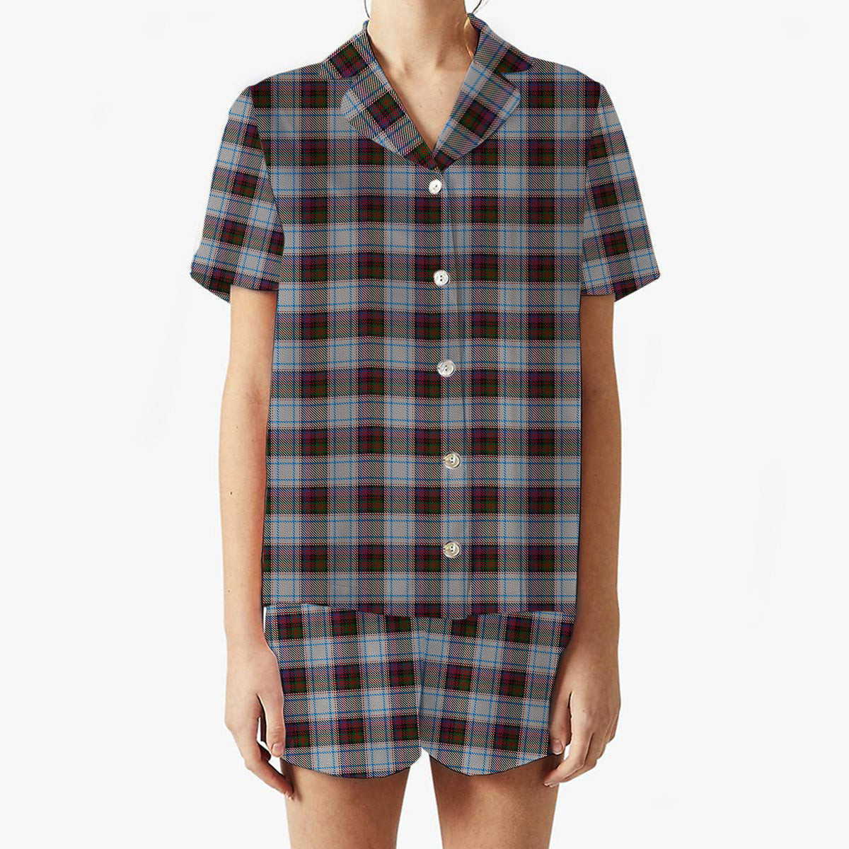 ScotsTee Shop Scottish Donald Dress Ancient Women's Short Sleeve Short Set Tartan Pyjama Set