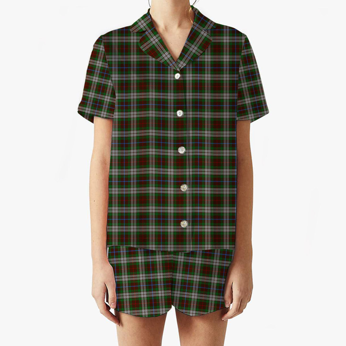 ScotsTee Shop Scottish Fraser Hunting Dress Women's Short Sleeve Short Set Tartan Pyjama Set