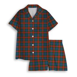 ScotsTee Shop Scottish Fraser of Lovat Ancient Women's Short Sleeve Short Set Tartan Pyjama Set