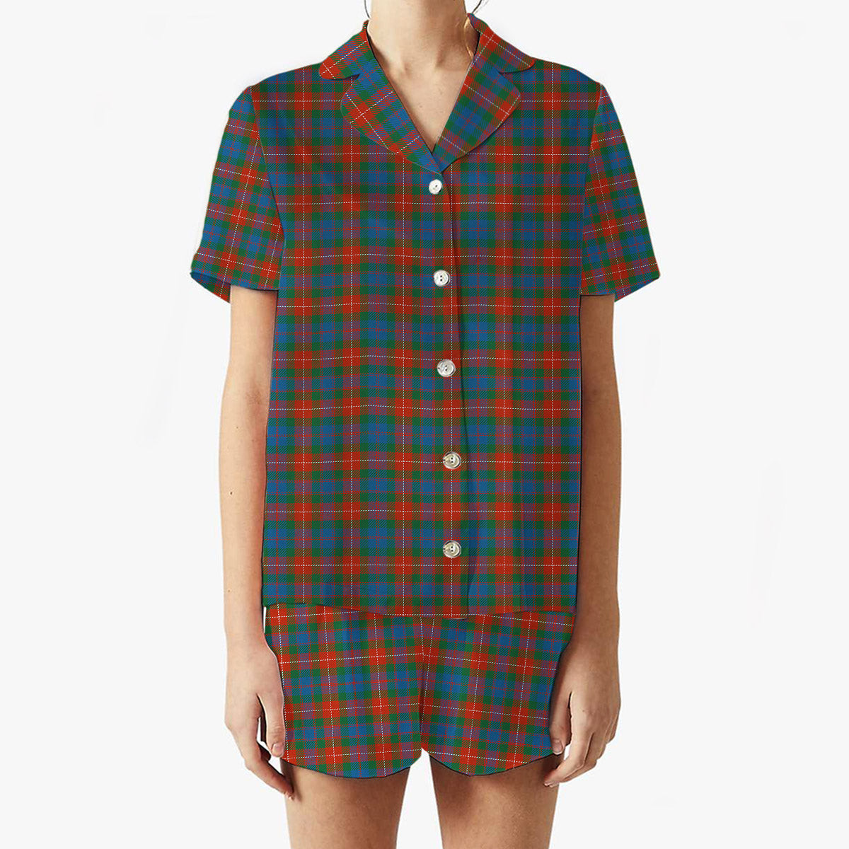 ScotsTee Shop Scottish Fraser of Lovat Ancient Women's Short Sleeve Short Set Tartan Pyjama Set
