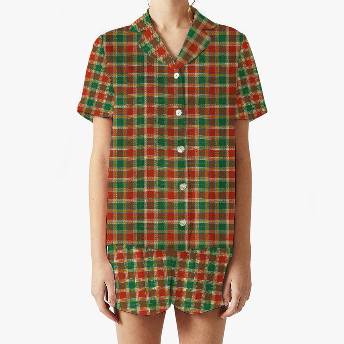 ScotsTee Shop Scottish Gibsone Ancient Women's Short Sleeve Short Set Tartan Pyjama Set