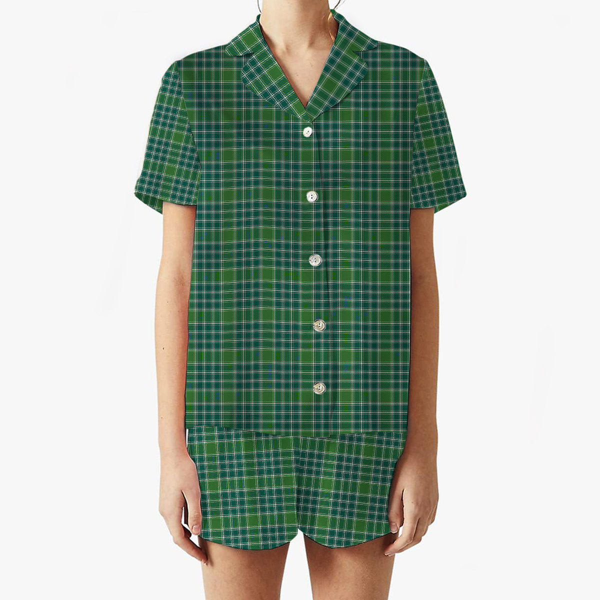 ScotsTee Shop Scottish Donald Lord of the Isles Hunting Ancient Women's Short Sleeve Short Set Tartan Pyjama Set