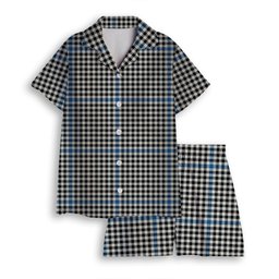 ScotsTee Shop Scottish Gladstanes Ancient Women's Short Sleeve Short Set Tartan Pyjama Set