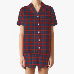 ScotsTee Shop Scottish Fraser of Lovat Modern Women's Short Sleeve Short Set Tartan Pyjama Set