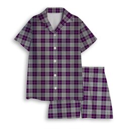 ScotsTee Shop Scottish Dunlop Dress Women's Short Sleeve Short Set Tartan Pyjama Set