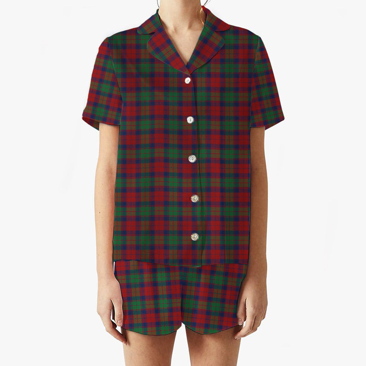 ScotsTee Shop Scottish Fraser of Altyre Modern Women's Short Sleeve Short Set Tartan Pyjama Set