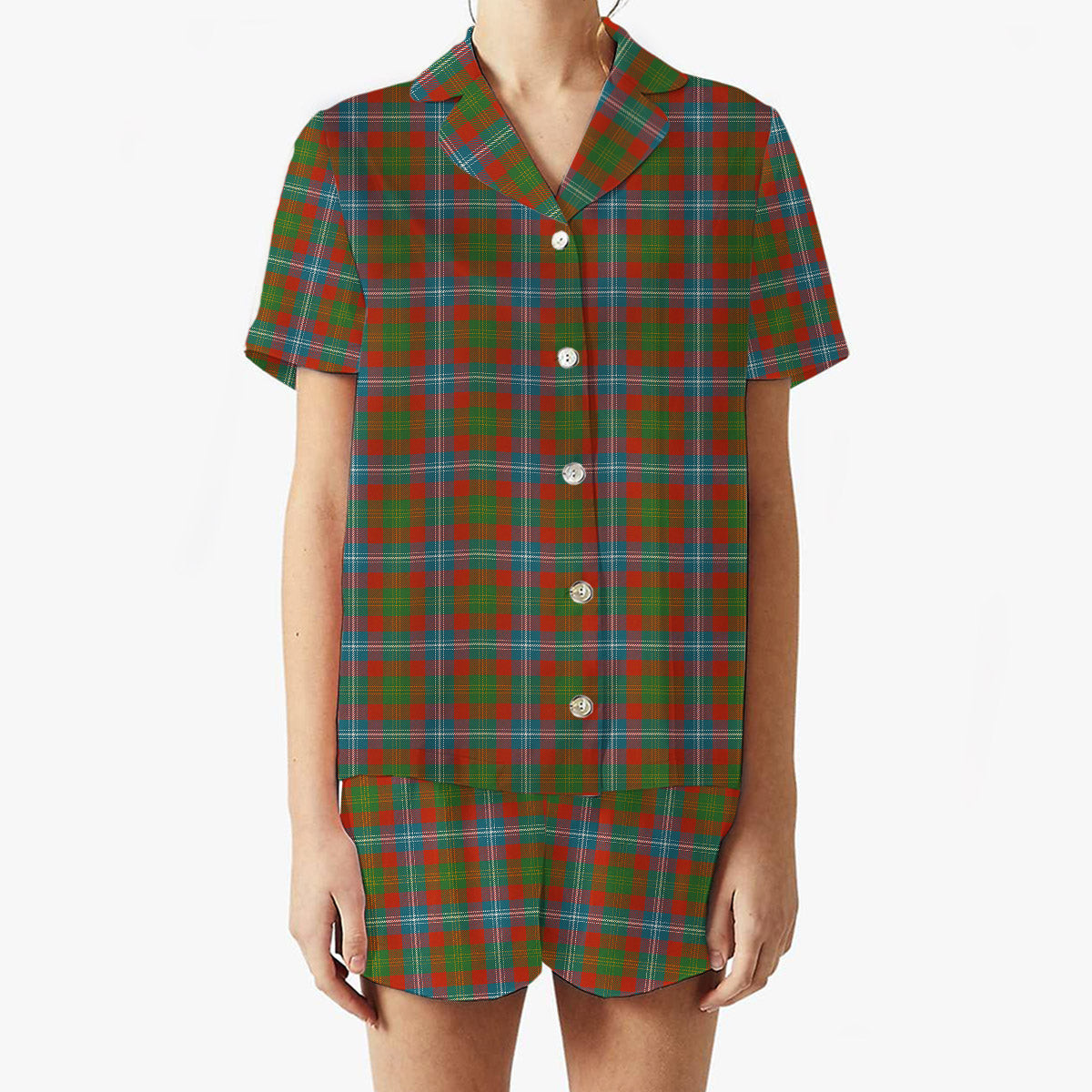 ScotsTee Shop Scottish Forrester Ancient Women's Short Sleeve Short Set Tartan Pyjama Set