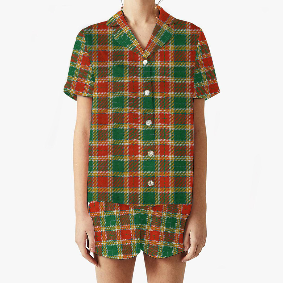 ScotsTee Shop Scottish Gibbs Ancient Women's Short Sleeve Short Set Tartan Pyjama Set