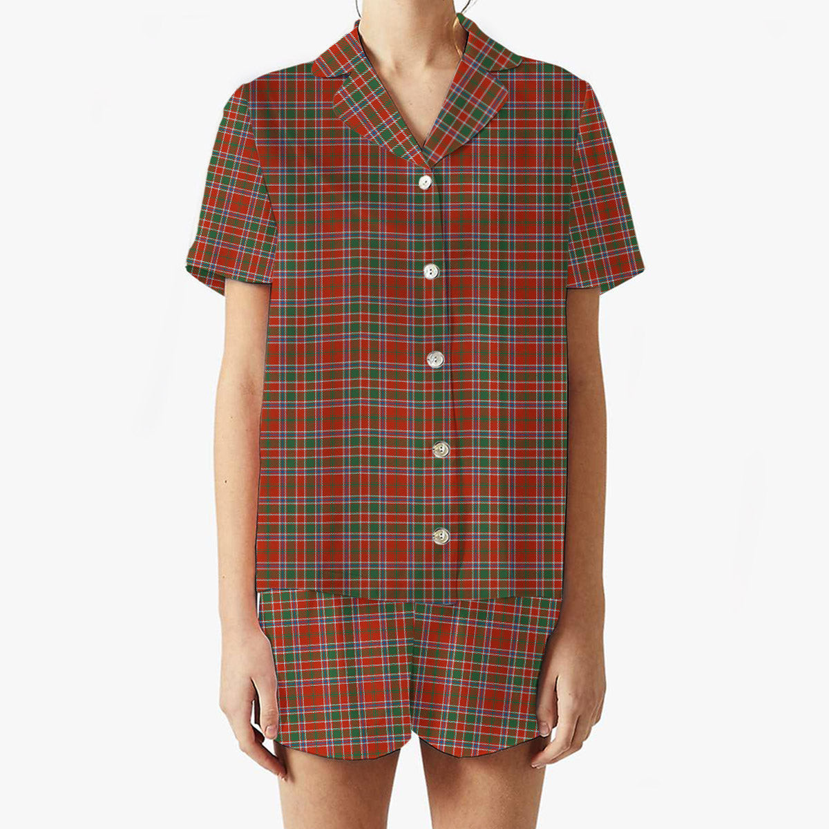 ScotsTee Shop Scottish Donald of Lochmaddy Ancient Women's Short Sleeve Short Set Tartan Pyjama Set