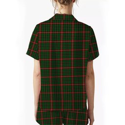 ScotsTee Shop Scottish Donegal County, Crest Range Women's Short Sleeve Short Set Tartan Pyjama Set
