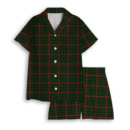 ScotsTee Shop Scottish Donegal County, Crest Range Women's Short Sleeve Short Set Tartan Pyjama Set