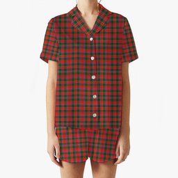 ScotsTee Shop Scottish Dalzell SC Women's Short Sleeve Short Set Tartan Pyjama Set