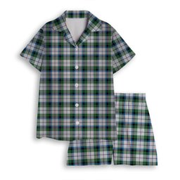 ScotsTee Shop Scottish Mcnaghten Dress Ancient Women's Short Sleeve Short Set Tartan Pyjama Set