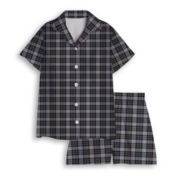 ScotsTee Shop Scottish Stewart Dress Blue Women's Short Sleeve Short Set Tartan Pyjama Set