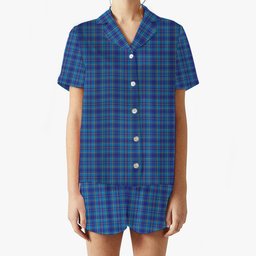 ScotsTee Shop Scottish Mercer Modern Women's Short Sleeve Short Set Tartan Pyjama Set