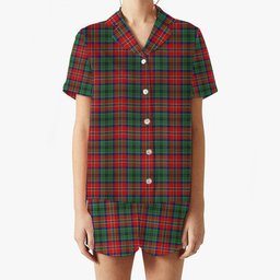ScotsTee Shop Scottish MacCulloch Modern Women's Short Sleeve Short Set Tartan Pyjama Set