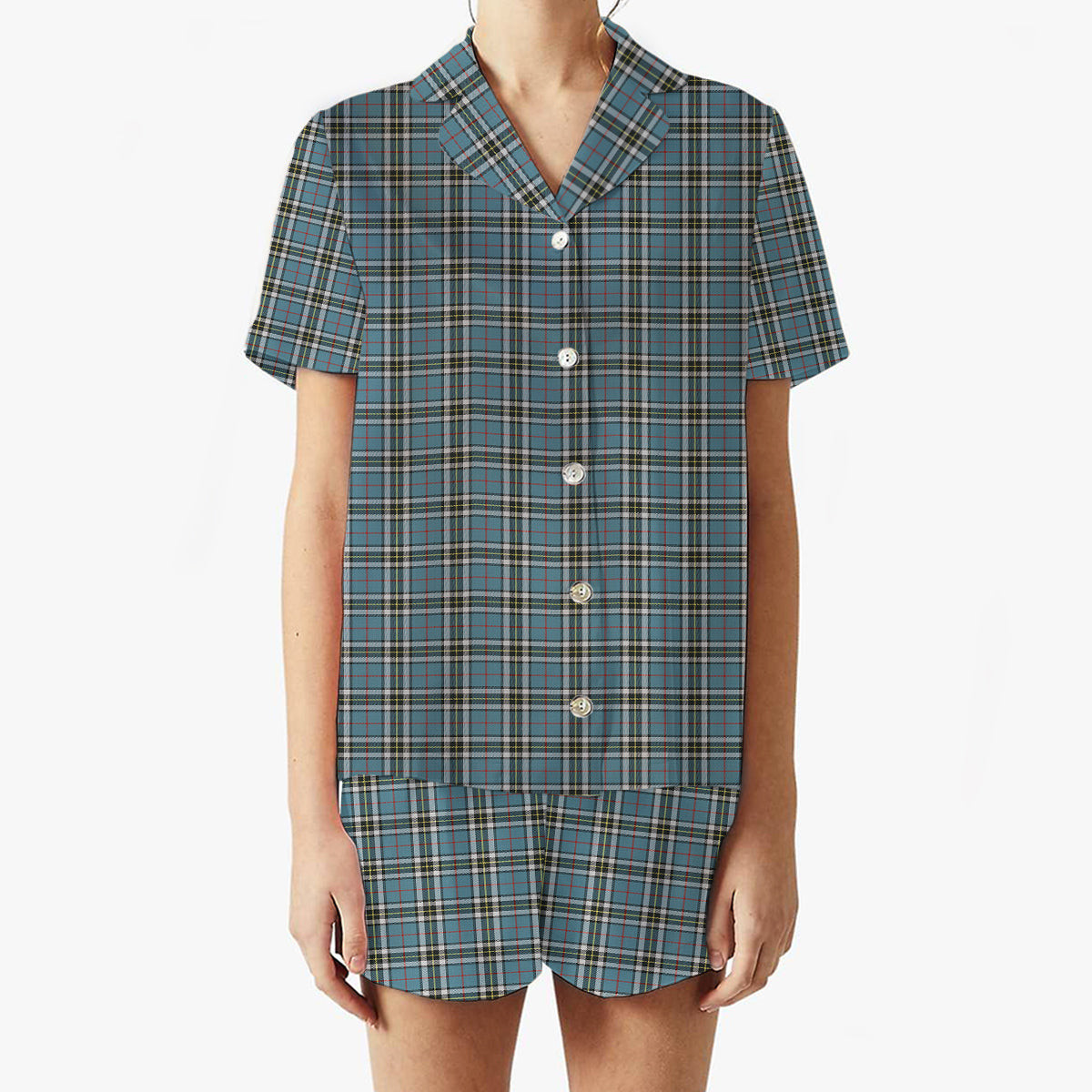 ScotsTee Shop Scottish Thomson Dress TS1383 Women's Short Sleeve Short Set Tartan Pyjama Set