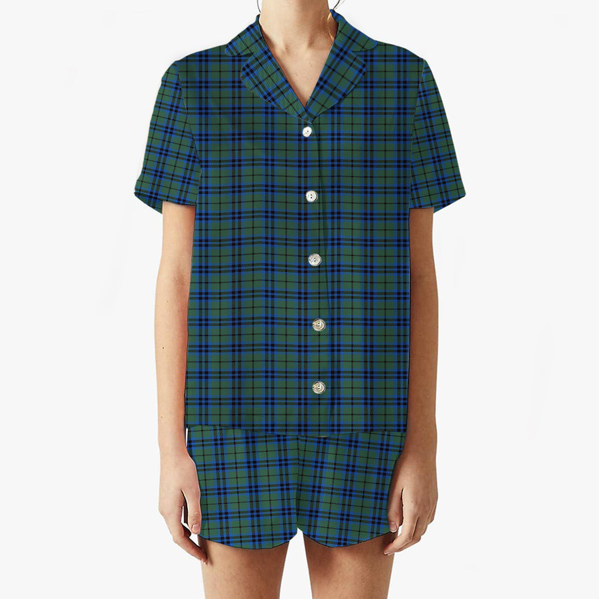 ScotsTee Shop Scottish Marshall 2 Women's Short Sleeve Short Set Tartan Pyjama Set