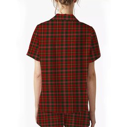 ScotsTee Shop Scottish MacKinnon 1845 Women's Short Sleeve Short Set Tartan Pyjama Set