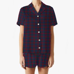 ScotsTee Shop Scottish Mar Dress - TD Women's Short Sleeve Short Set Tartan Pyjama Set