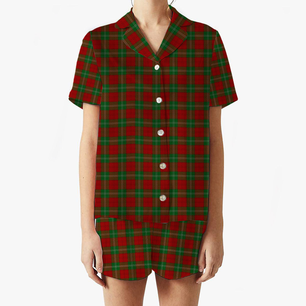 ScotsTee Shop Scottish Lennox Women's Short Sleeve Short Set Tartan Pyjama Set
