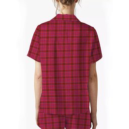 ScotsTee Shop Scottish Lumsden of Clova Modern Women's Short Sleeve Short Set Tartan Pyjama Set