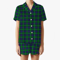 ScotsTee Shop Scottish Graham of Menteith Modern Women's Short Sleeve Short Set Tartan Pyjama Set
