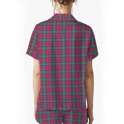 ScotsTee Shop Scottish Lindsay Ancient Women's Short Sleeve Short Set Tartan Pyjama Set