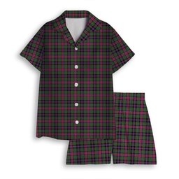 ScotsTee Shop Scottish Graham of Airth Ancient Women's Short Sleeve Short Set Tartan Pyjama Set