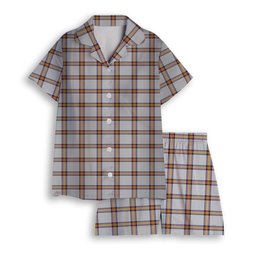 ScotsTee Shop Scottish Young Christina Modern Women's Short Sleeve Short Set Tartan Pyjama Set