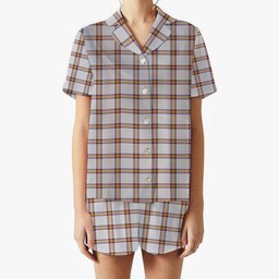 ScotsTee Shop Scottish Young Christina Modern Women's Short Sleeve Short Set Tartan Pyjama Set