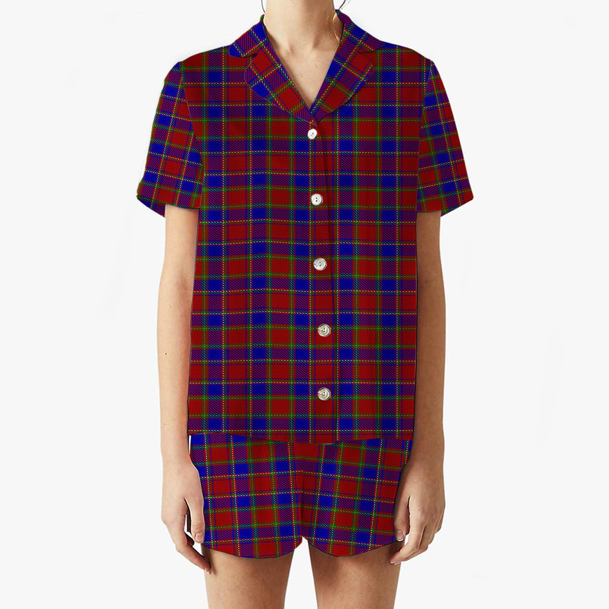 ScotsTee Shop Scottish Mair Women's Short Sleeve Short Set Tartan Pyjama Set